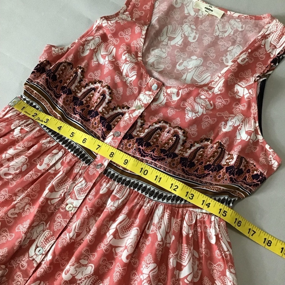 Entro Coral and Purple Sleeveless Midi Dress - Picture 10 of 13